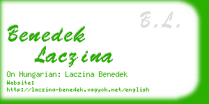 benedek laczina business card